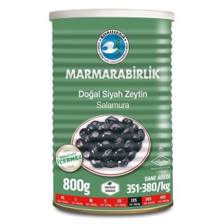 MARMARABİRLİK 2XS Salamura Siyah Zeytin SALAMURA SİYAH ZEYTİN 800gr