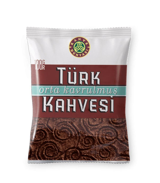 KAHVE DÜNYASI Med Kavrulmuş Türk Kahvesi TURK KAHVESI ORTA KAVRULMUS 100g