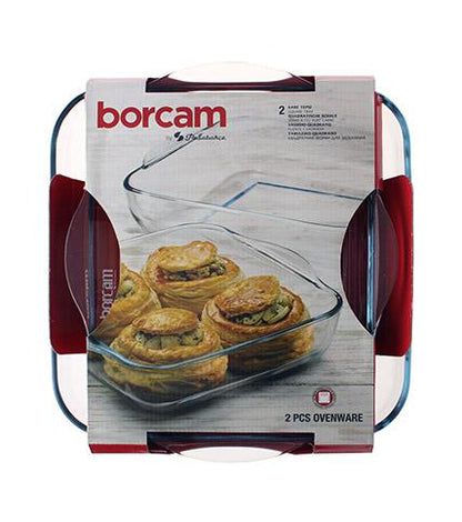 PASABAHCE Pyrex Square Set of 2 BORCAM KARE SET 2LI