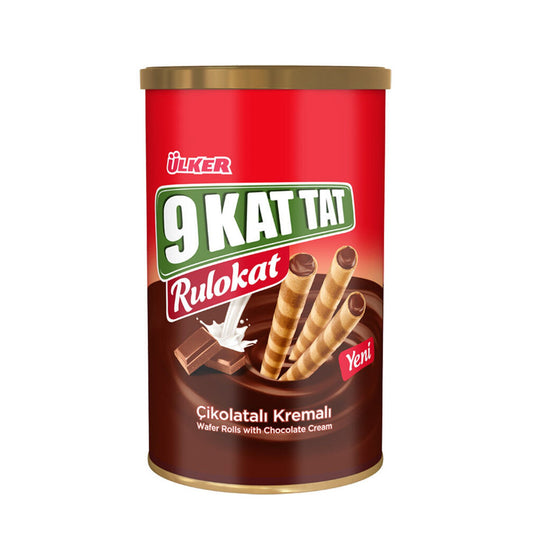 ULKER RULOKAT CIKOLATALI KREMALI Wafer Rolls with Chocolate Cream in 170g Tins