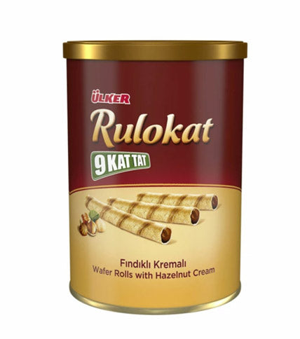 ULKER RULOKAT CIKOLATALI Chocolate Rolled Wafers 170g