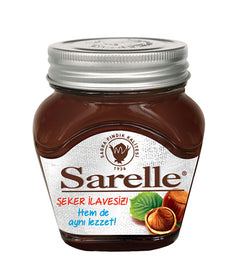 SARELLE Cocoa Hazelnut Spread With No added Sugar SEKER ILAVESIZ FINDIK KAKAO KREMASI 350g