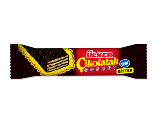 ULKER CIKOLATALI GOFRET BITTER Dark Chocolate Wafer
