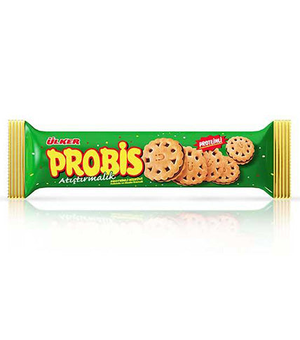 ULKER PROBIS ATISTIRMALIK Sandwich Protein Biscuit with Banana and Hazelnut Cream 75g