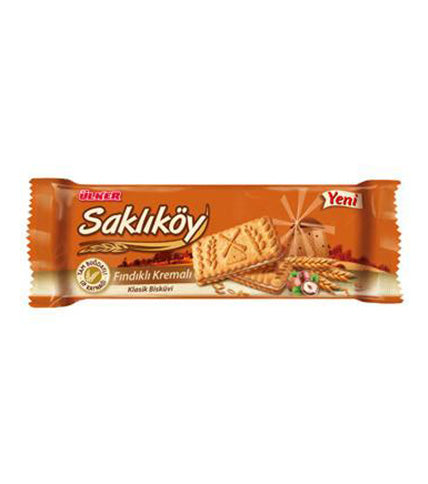 ULKER SAKLIKOY FINDIK KREMALI BISKUVI Oatmeal Cookies with Hazelnut Cream